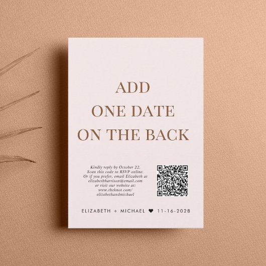 Gelukkig ooit na de Code roze van de Code QR Wedde Kaart