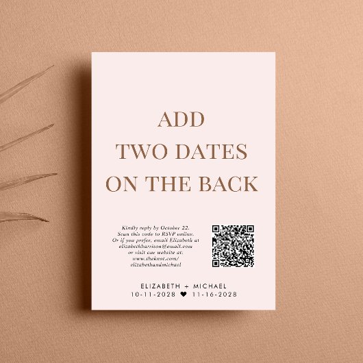 Gelukkig ooit na de Code roze van de Code QR Wedde Kaart