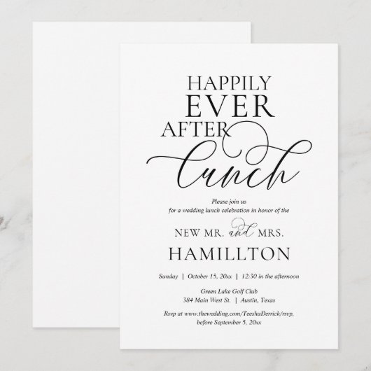 Gelukkig ooit na de feestelijke feestelijke feestd kaart (Voorkant / Achterkant)