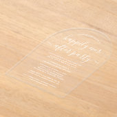 Gelukkig ooit na de feestviering van de bruiloft A Acryl Uitnodigingen (Laagn)