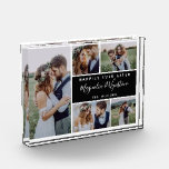 Gelukkig ooit na de foto Collage Wedding Keepslag<br><div class="desc">Maak van je favoriete trouwfoto's een keepasje met dit moderne fotocollage ontwerp. De tekst leest daarna gelukkig. U kunt uw namen en trouwdatum toevoegen om het verder te personaliseren. **GELIEVE TE LEZEN VÓÓR HET BESTELLEN** Als u veranderingen in de vorm of de grootte aanbrengt of een ander product kiest en...</div>