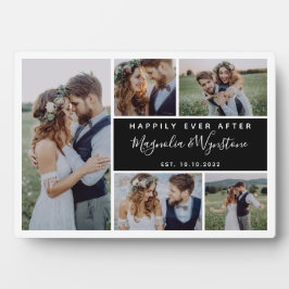 Gelukkig ooit na de foto Collage Wedding Keepslag Fotoplaat