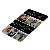 Gelukkig ooit na de foto Collage Wedding Keepslag Magneet (Linkerzijde)