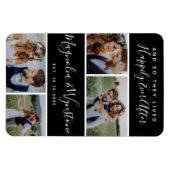 Gelukkig ooit na de foto Collage Wedding Keepslag Magneet (Horizontaal)