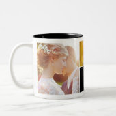 Gelukkig ooit na de foto Collage Wedding Keepslag Tweekleurige Koffiemok (Links)