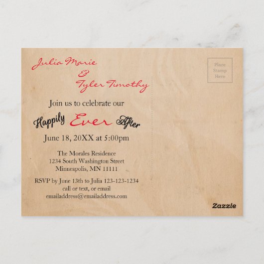 Gelukkig ooit na de foto - postkaart (Achterkant)