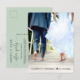 Gelukkig ooit na de groene ontvangst van de Fotopa Uitnodiging Briefkaart