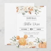 Gelukkig Ooit na de Herfst Bridal Shower Uitnodigi Kaart (Voorkant / Achterkant)