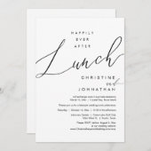 Gelukkig ooit na de lunch bruiloft Elopement Scrip Kaart (Voorkant / Achterkant)