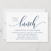Gelukkig ooit na de lunch Elopement, modern script Kaart (Voorkant)