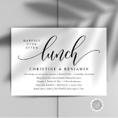 Gelukkig ooit na de lunch Elopement, modern script Kaart