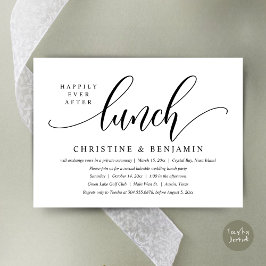 Gelukkig ooit na de lunch Elopement, modern script Kaart