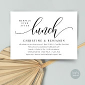 Gelukkig ooit na de lunch Elopement, modern script Kaart