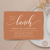 Gelukkig ooit na de lunch Elopement, modern script Kaart