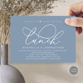 Gelukkig ooit na de lunch, modern romantisch feest kaart