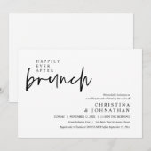 Gelukkig ooit na de lunch moderne bruiloft partij kaart (Voorkant / Achterkant)