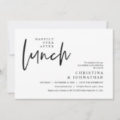 Gelukkig ooit na de lunch moderne bruiloft partij kaart (Voorkant)
