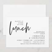 Gelukkig ooit na de lunch moderne bruiloft partij kaart (Voorkant / Achterkant)