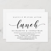 Gelukkig ooit na de lunch, weggelopen bruiloft kaart (Voorkant / Achterkant)