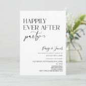 Gelukkig ooit na de minimale huwelijksreceptie kaart (Staand voorkant)