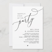 Gelukkig ooit na de moderne huwelijksreceptie kaart (Voorkant)