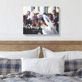 Gelukkig ooit na de moderne overlay trouwfoto canvas afdruk (Insitu (Slaapkamer))