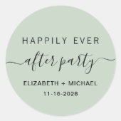 Gelukkig ooit na de Ontvangsnachting van de bruilo Ronde Sticker (Voorkant)