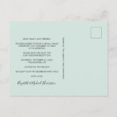 Gelukkig ooit na de Ontvangst van de bruiloft spar Aankondigingskaart (Achterkant)