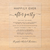 Gelukkig ooit na de Ontvangst van de bruiloft van  Acryl Uitnodigingen (Voorkant)