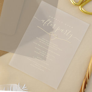 Gelukkig ooit na de Ontvangst van de bruiloft van  Acryl Uitnodigingen