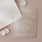 Gelukkig ooit na de Ontvangst van de bruiloft van  Acryl Uitnodigingen