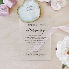 Gelukkig ooit na de Ontvangst van de bruiloft van  Acryl Uitnodigingen