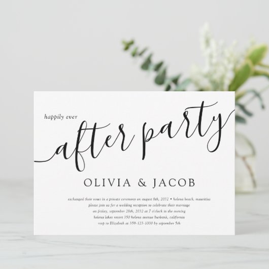 Gelukkig ooit na de Ontvangst van de bruiloft van  Kaart (Staand voorkant)