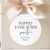 Gelukkig ooit na de Ontvangst van de bruiloft van  Ronde Sticker