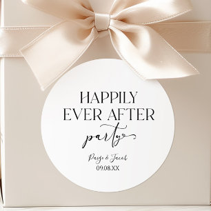 Gelukkig ooit na de Ontvangst van de bruiloft van Ronde Sticker