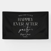 Gelukkig ooit na de Ontvangst van de bruiloft van  Spandoek (Horizontaal)