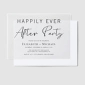 Gelukkig ooit na de Ontvangst van de bruiloft van Vellum Uitnodigingen (Offset)