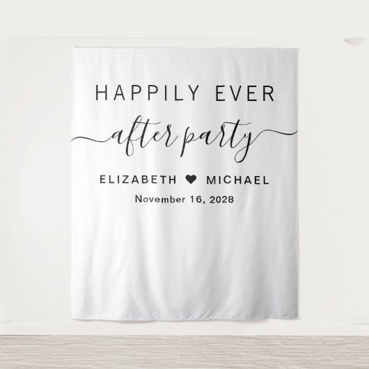 Gelukkig ooit na de Ontvangst van de bruiloft van  Wandkleed (Voorkant)