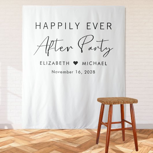 Gelukkig ooit na de Ontvangst van de bruiloft van  Wandkleed