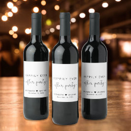 Gelukkig ooit na de Ontvangst van de bruiloft van Wijn Etiket