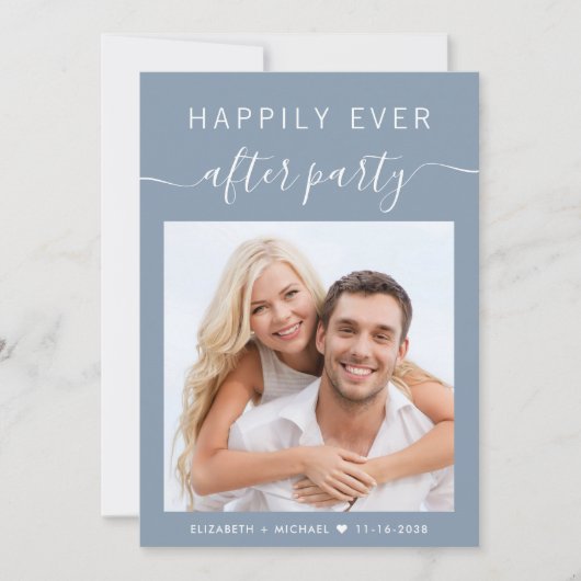 Gelukkig ooit na de ontvangst van de partijfoto va kaart (Voorkant)