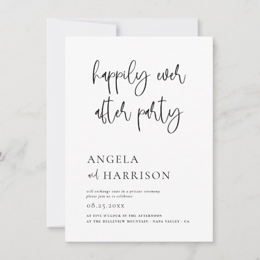 Gelukkig ooit na de ontvangst van de partijfoto va kaart (Voorkant)