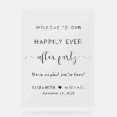 Gelukkig ooit na de Ontvangst van de Weddenschap W Acryl Bord (Voorkant)