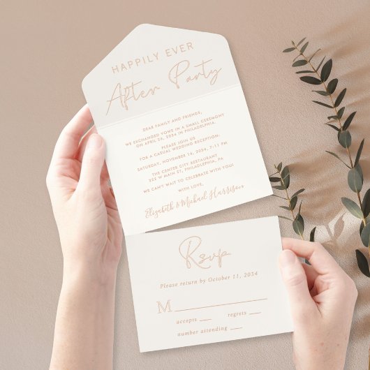 Gelukkig ooit na de Ontvangst van het Berichten va All In One Uitnodiging