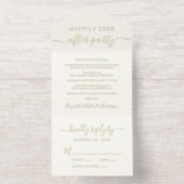 Gelukkig ooit na de Ontvangst van het Berichten va All In One Uitnodiging (Binnenkant)