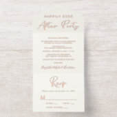 Gelukkig ooit na de Ontvangst van het Berichten va All In One Uitnodiging (Binnenkant)