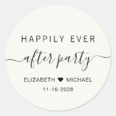 Gelukkig ooit na de Ontvangst van het Berichten va Ronde Sticker (Voorkant)