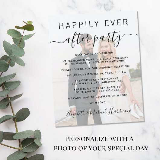 Gelukkig ooit na de ontvangst van het fotoweddensc