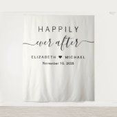 Gelukkig ooit na de ontvangst van het huwelijk van wandkleed (Voorkant)