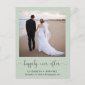 Gelukkig ooit na de ontvangst van het Photo Sage W Uitnodiging Briefkaart (Voorkant)